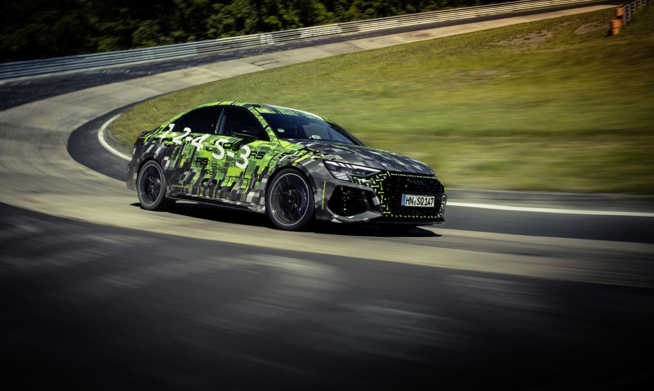 Audi RS 3 Rekordfahrt Nordschleife Front