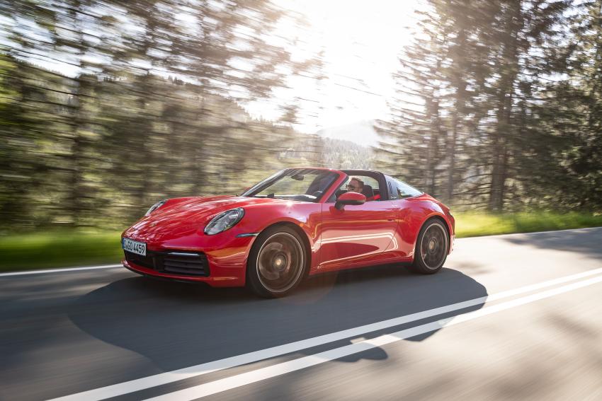 Porsche 911 Targa Front/Seite in Fahrt