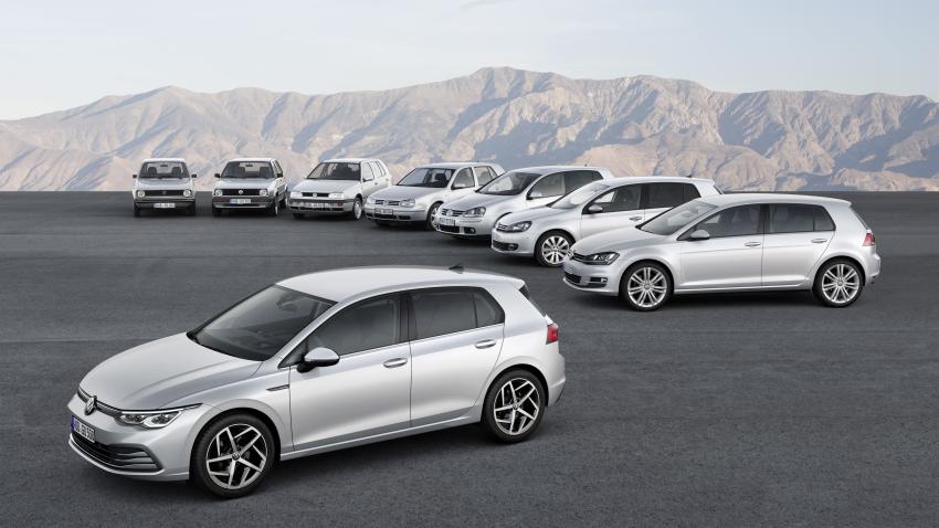 VW Golf 50 Jahre, Golf 1-8