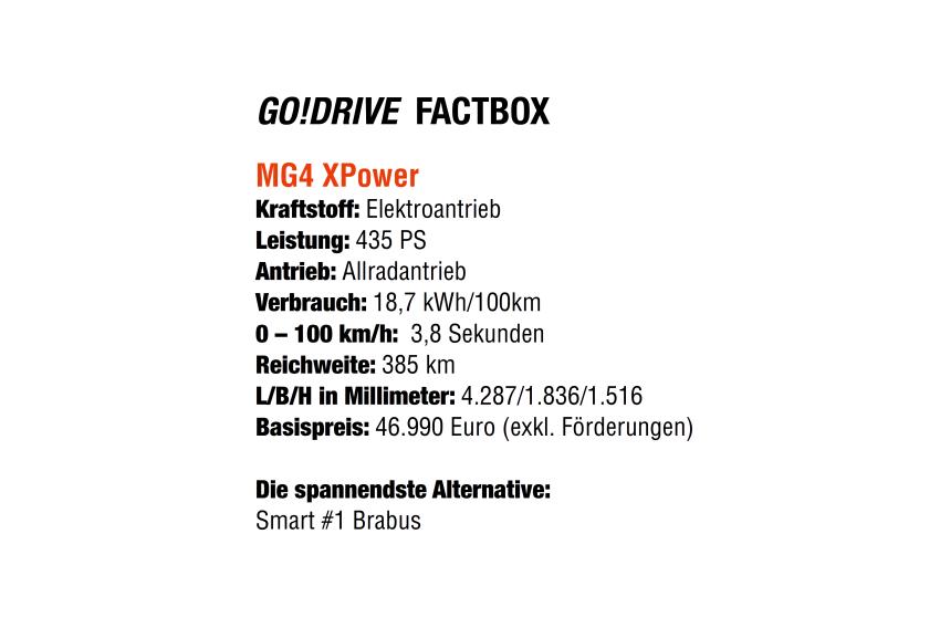 GO!drive Factbox MG4 XPower
