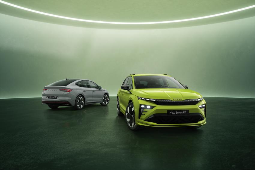 Skoda Enyaq Coupé RS Heck/Seite & Skoda Enyaq RS Front/Seite