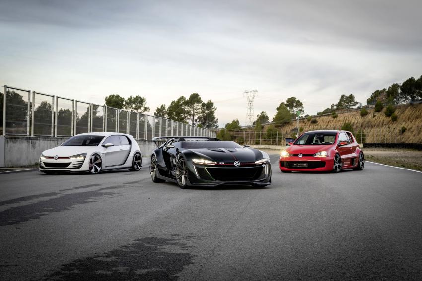 Volkswagen GTI Design Vision, Volkswagen GTI Roadster und Volkswagen GTI W12 Front/Seite