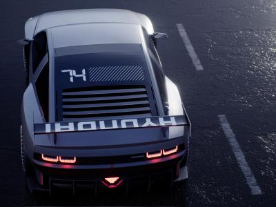 Hyundai N Vision 74 Vogelperspektive